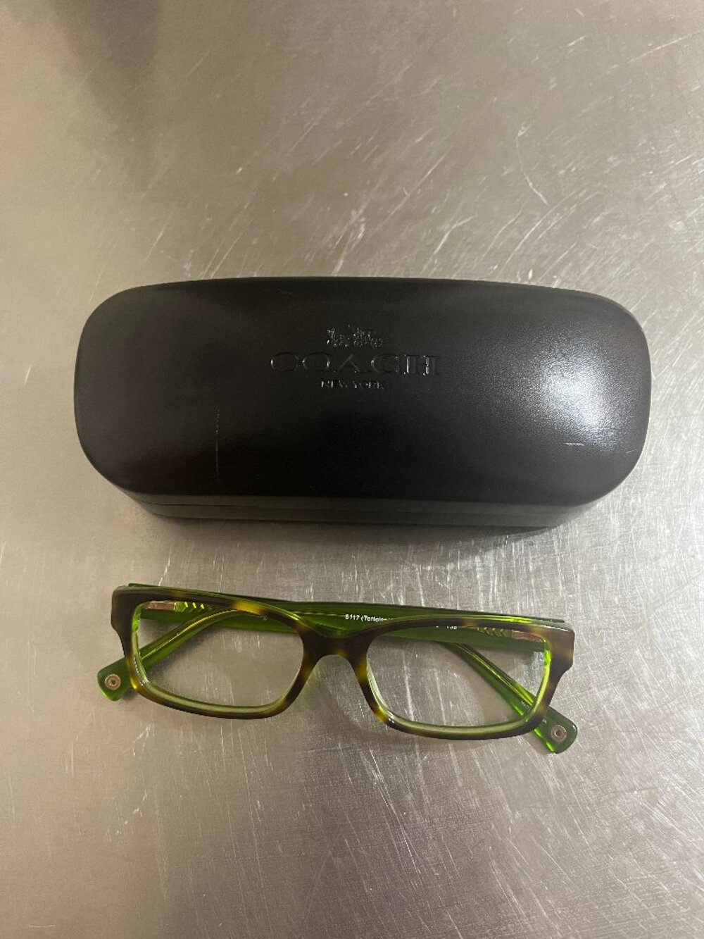 COACH Brooklyn HC6040 Tortoise/Green colorway Eyeglasses with Case Frame Only